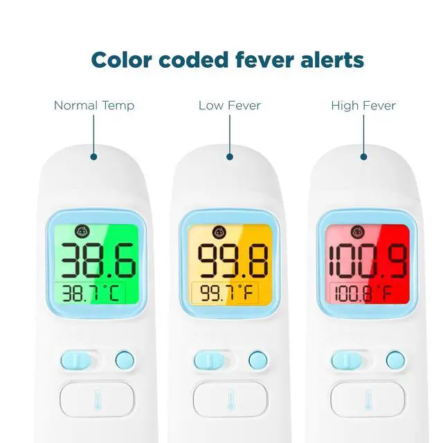Alt view image 2 of 7 - 3-in-1 Baby Thermometer for Ear, Forehead & Touchless, Infrared Thermometer for Adults and Kids, Fever Digital Thermometer with Fever Alert and Memory Recall