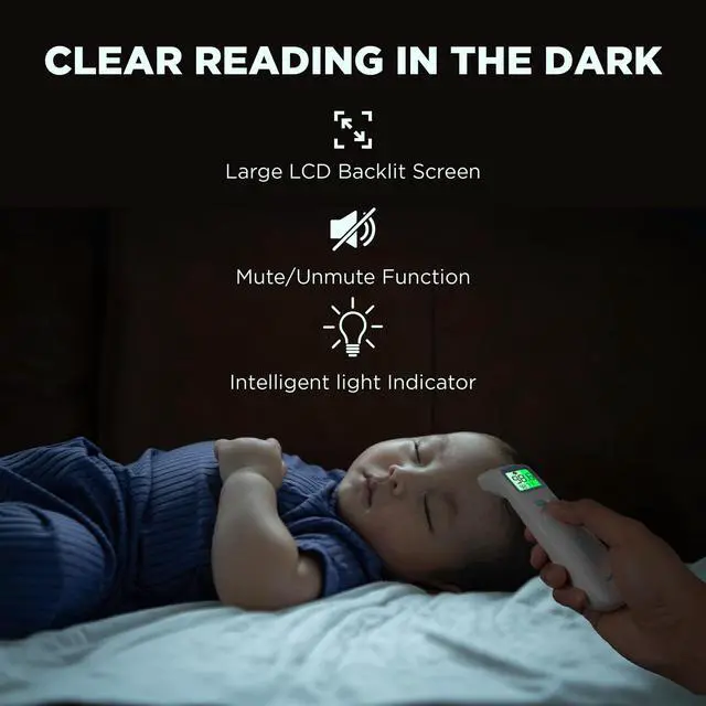 Alt view image 5 of 7 - 3-in-1 Baby Thermometer for Ear, Forehead & Touchless, Infrared Thermometer for Adults and Kids, Fever Digital Thermometer with Fever Alert and Memory Recall