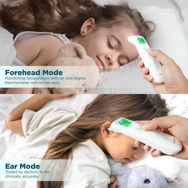 Alt view image 3 of 7 - 3-in-1 Baby Thermometer for Ear, Forehead & Touchless, Infrared Thermometer for Adults and Kids, Fever Digital Thermometer with Fever Alert and Memory Recall