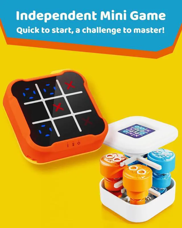Alt view image 3 of 7 - Electronic 4-in-1 Tic Tac Toe Game, Digital Handheld Puzzle Game, Portable Toy Gifts for Educational Family Fun and Road Trips for Kids and Adults
