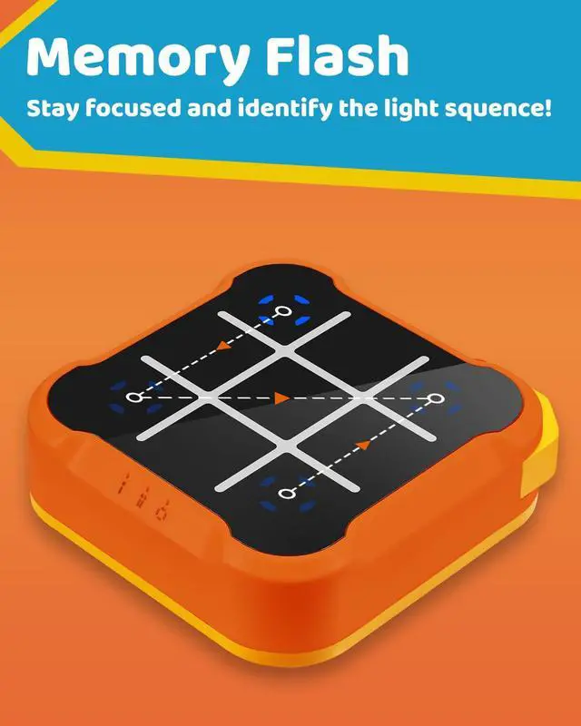 Alt view image 7 of 7 - Electronic 4-in-1 Tic Tac Toe Game, Digital Handheld Puzzle Game, Portable Toy Gifts for Educational Family Fun and Road Trips for Kids and Adults