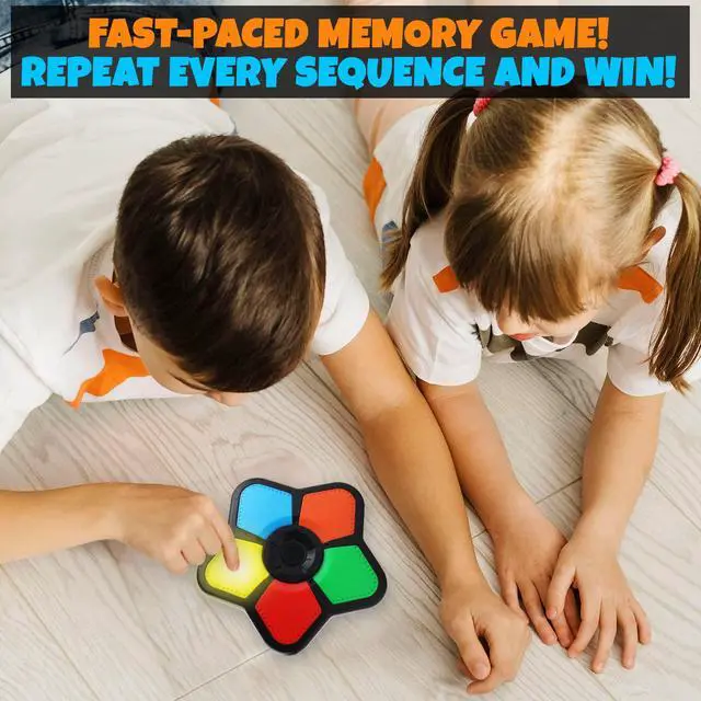 Alt view image 5 of 7 - Classic Mini Electronic Memory Game, Handheld Brain Games for Kids and Adults, Travel Toy, Ages 4-12, 1 Piece