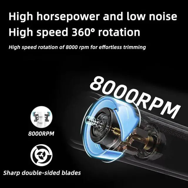 Alt view image 5 of 7 - Rechargeable Nose and Ear Hair Trimmer for Men Women2025 Professional Painless Eyebrow & Facial Hair Trimmer with Replaceable Stainless Steel Dual Edge Blades, Black