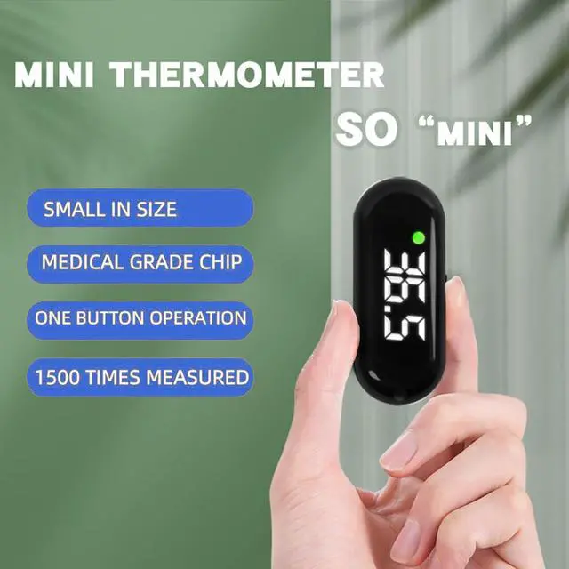 Alt view image 2 of 7 - Medical Forehead Digital Thermometer with Backlight Fever Alarm, Accurate for Adults and Kids (Black)