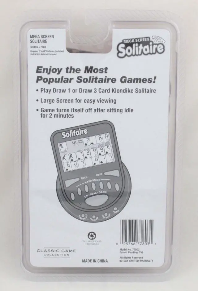 Alt view image 2 of 2 - MegaScreen Solitaire Handheld Game