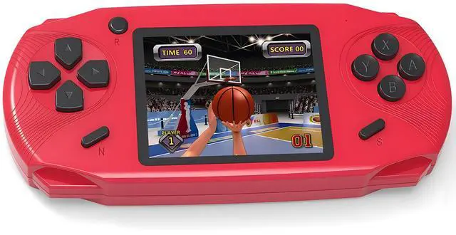 Main image of 16 Bit Handheld Games for Kids Preloaded 220 Retro Video Games, Red