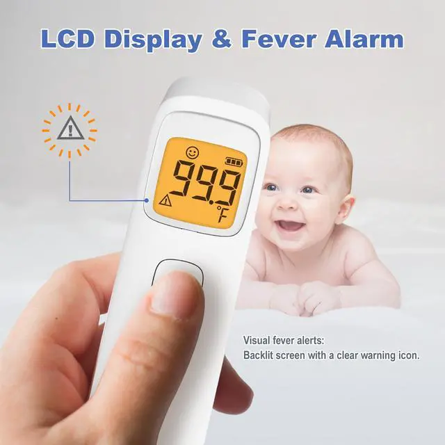Alt view image 6 of 7 - Infrared Non Contact Forehead Thermometer, Made in Taiwan, No Touch Digital Thermometer for Adult, Baby and Children