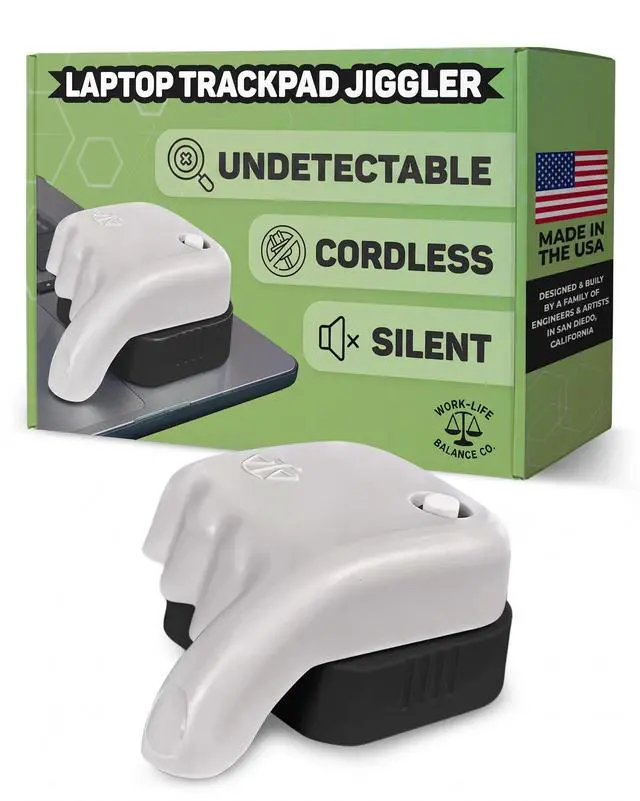 Main image of Magic Hand Trackpad Jiggler - Undetectable Natural Touchpad Movement, No USB, No Software, Patented | Mechanical Mouse Mover Made in USA, Keeps Laptop Screen Active, Cordless Silent for Remote Work