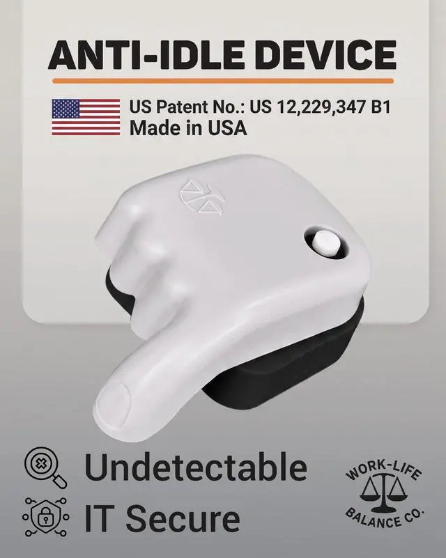 Alt view image 3 of 7 - Magic Hand Trackpad Jiggler - Undetectable Natural Touchpad Movement, No USB, No Software, Patented | Mechanical Mouse Mover Made in USA, Keeps Laptop Screen Active, Cordless Silent for Remote Work
