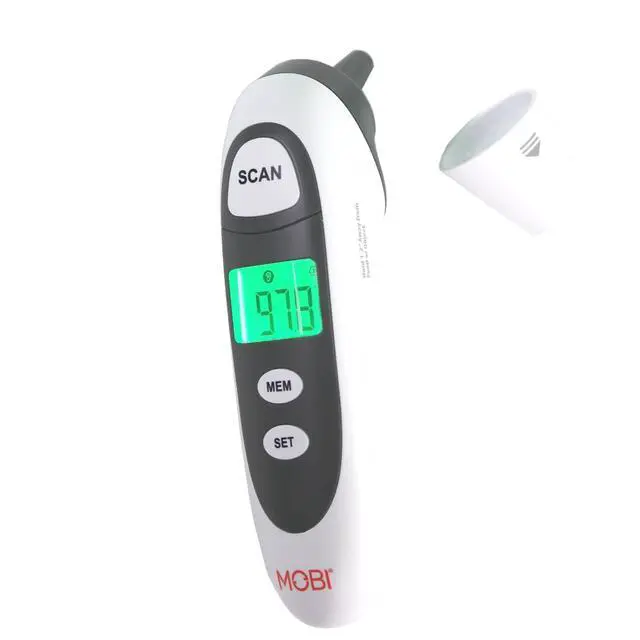 Alt view image 7 of 7 - DualScan Prime Ear & Forehead Thermometer for Baby, Kids & Adults, Digital Infrared, Food & Bottle & Room Mode, 1Second Reading, Memory Recall