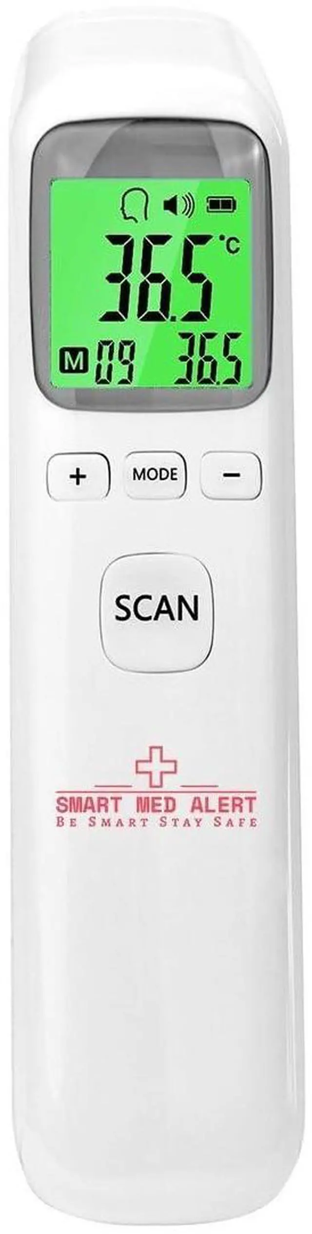 Main image of Forehead Infrared Thermometer, 1-Second Reading, Fever Alarm, No-Touch Measurement, 32-Set Memory Recall, 3 Color-Coded Indicators, Thermometer for Adults, Kids & Infants, °F/°C