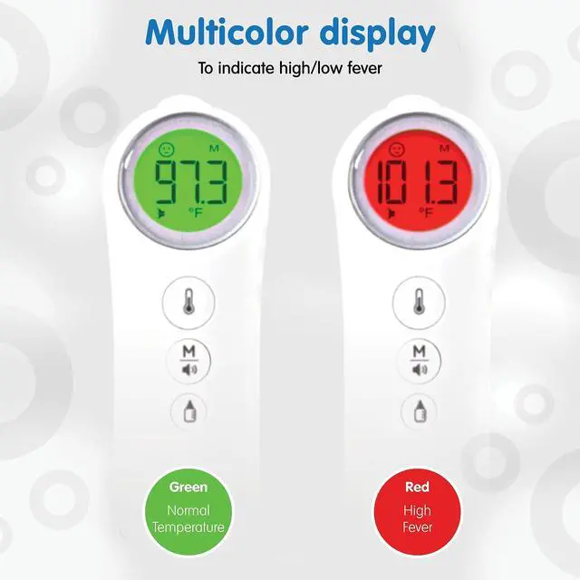 Alt view image 3 of 7 - eTherm Plus Non-Contact Infrared Forehead Thermometer for All The Family; Babies to Adults Accurate & Fast Readings in 1 Second. Large LCD Display