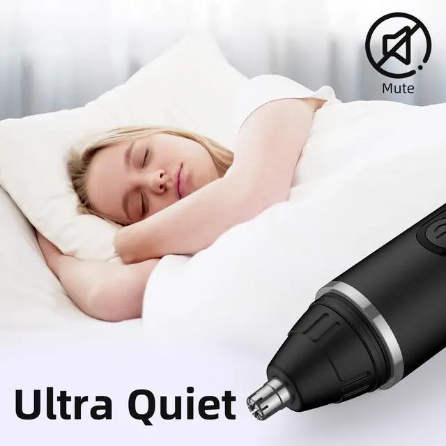 Alt view image 7 of 7 - Nose Hair Trimmer Professional Painless Eyebrow Trimmer Powerful Motor and Edge Blades for Smoother Cutting (Black)