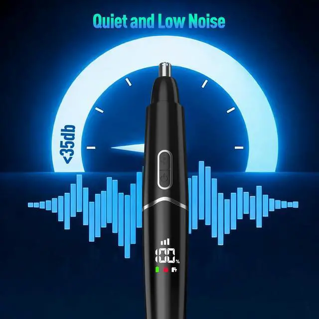 Alt view image 7 of 7 - Ear and Nose Hair Trimmer with LED Display for Men Women, Painless USB Rechargeable Eyebrow & Facial & Nose Hair Trimmer Clipper, 10000 RPM Precision Tool Professional IPX7 Waterproof Dual Edge Blades