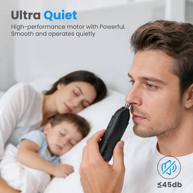 Alt view image 6 of 7 - Nose Hair Trimmer for Men: USB-C Charging Nose Trimmer, Stainless Steel Dual-Edge Blade, 7000 RPM Powerful Motor,Wet/Dry Use, Magnetic Safety Cover, Travel Lock Design,Gray