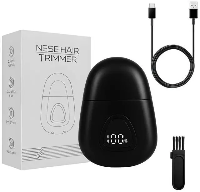 Main image of Nose Hair Trimmer for Men Women - Electric Nose Hair Clipper with Replaceable Stainless Steel Blade, Powerful Motor, Wet/Dry Use, Portable USB Rechargeable Design | Black