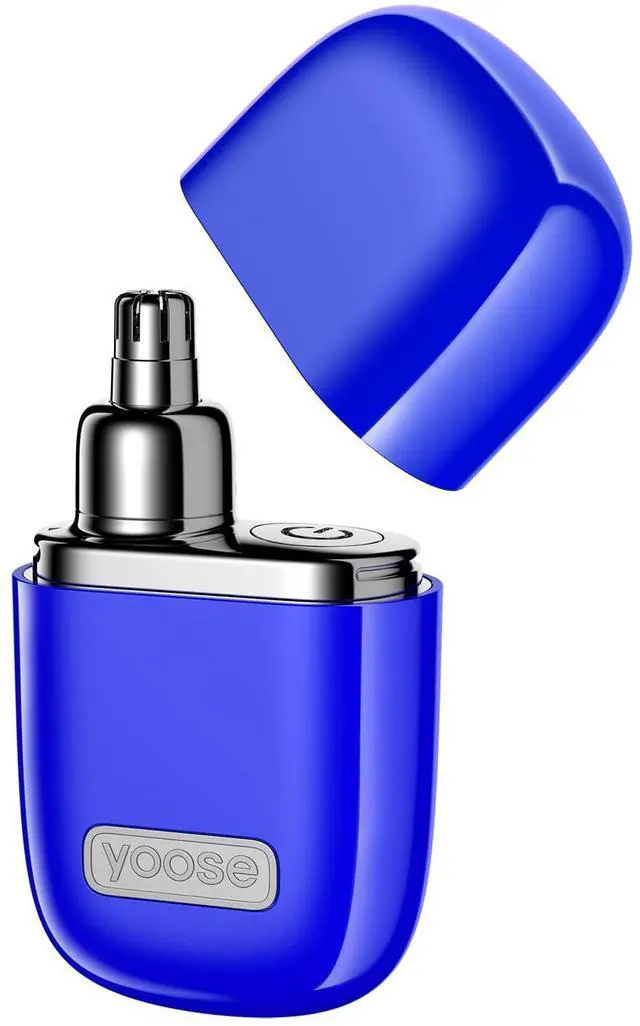 Main image of Nose Hair Trimmer for Men and Women, Alloy Unibody, Painless Trimming, IPX7 Waterproof, Washable, USB-C Rechargeable, Long-Lasing, Low Noise, Portable Travel Electric Nose Trimmer, Blue