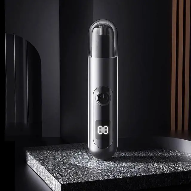 Alt view image 2 of 7 - Ear and Nose Hair Trimmer Clipper for Men Women, USB Rechargeable Professional Painless Eyebrow & Facial & Ear & Nose Hair Trimmer, LED Display Dual Edge Blades for Easy Cleansing