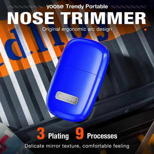 Alt view image 2 of 7 - Nose Hair Trimmer for Men and Women, Alloy Unibody, Painless Trimming, IPX7 Waterproof, Washable, USB-C Rechargeable, Long-Lasing, Low Noise, Portable Travel Electric Nose Trimmer, Blue