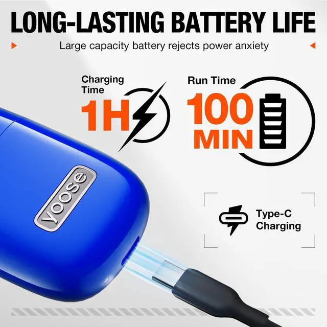 Alt view image 5 of 7 - Nose Hair Trimmer for Men and Women, Alloy Unibody, Painless Trimming, IPX7 Waterproof, Washable, USB-C Rechargeable, Long-Lasing, Low Noise, Portable Travel Electric Nose Trimmer, Blue