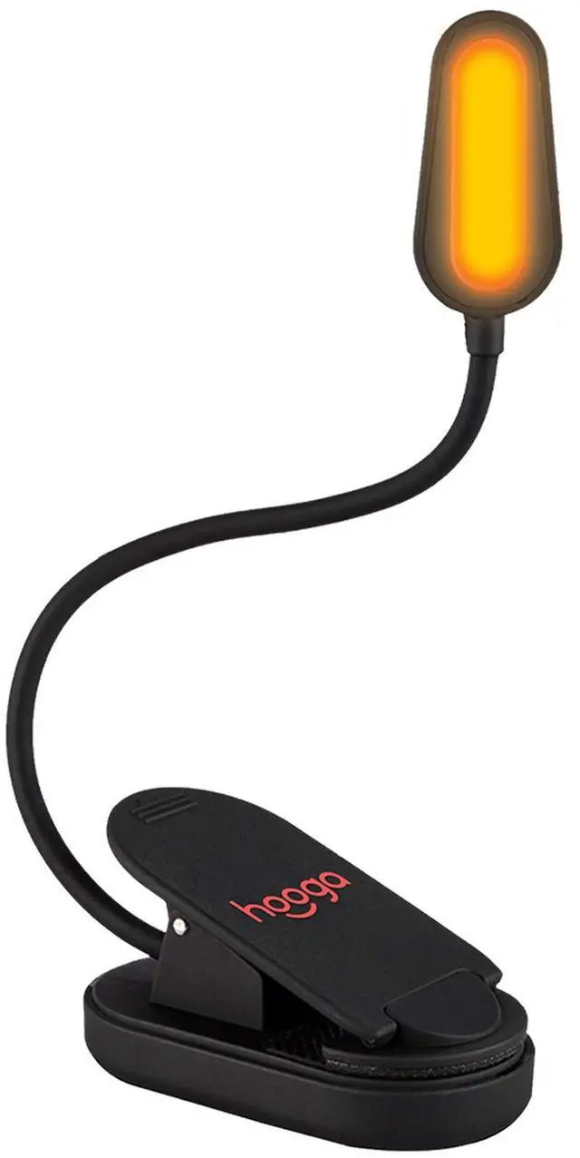 Main image of Amber Book Light, Rechargeable Clip-On Blue Light Blocking LED Reading Light, 1600K Warm Eye Care for Bed, Students, Kids, Travel, Nursing, Studying