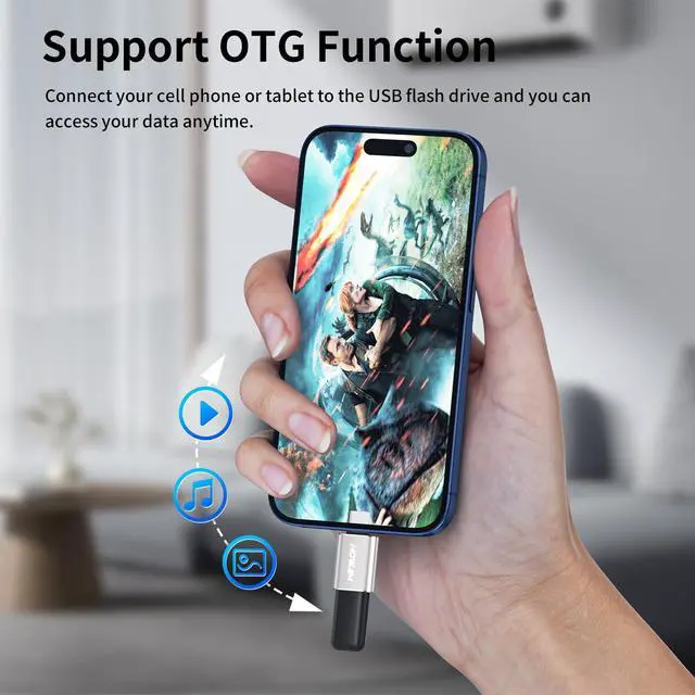 Alt view image 4 of 7 - USB C to USB Adapter 4 Pack,Type C Male to USB 3.2 Female OTG Adapter,100W Fast Charging 10Gbps Data Transfer for M-acBook Pro/Air,Phone 15 16 17,Pad,G-alaxy,X-Peria,S-urface,D-ell XPS Black