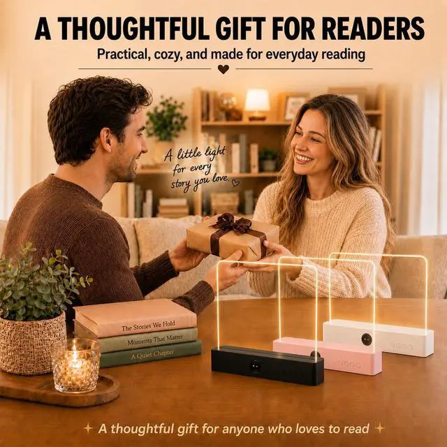 Alt view image 7 of 7 - 30 LED Book Light for Reading at Night in Bed, Rechargeable Book Page Light, 3 Color Temperatures, Stepless Dimming, 1-99 Min Timer, 2-in-1 Reading Light Light & Night Light, Gift for Readers White