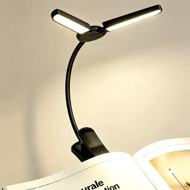 Main image of Rechargeable Clip On Book Light, Portable Reading Light for Books in Bed, Book Lamp Eye Caring Booklight for Reading at Night, Bed Reading Lamp for Kids Adults
