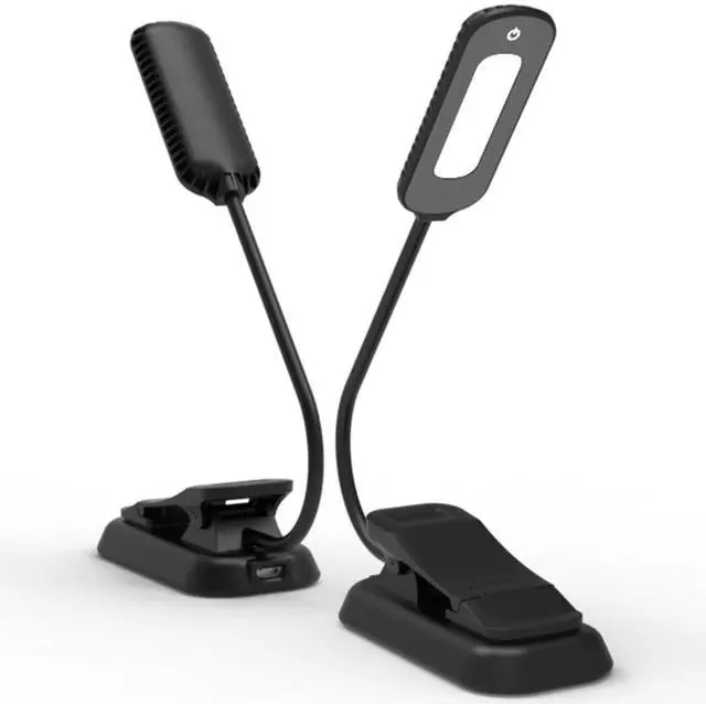 Main image of Book Light, 12 LED USB Rechargeable Reading Lamp with 3-Level Brightness for Eye Protection - Ideal for Night Reading