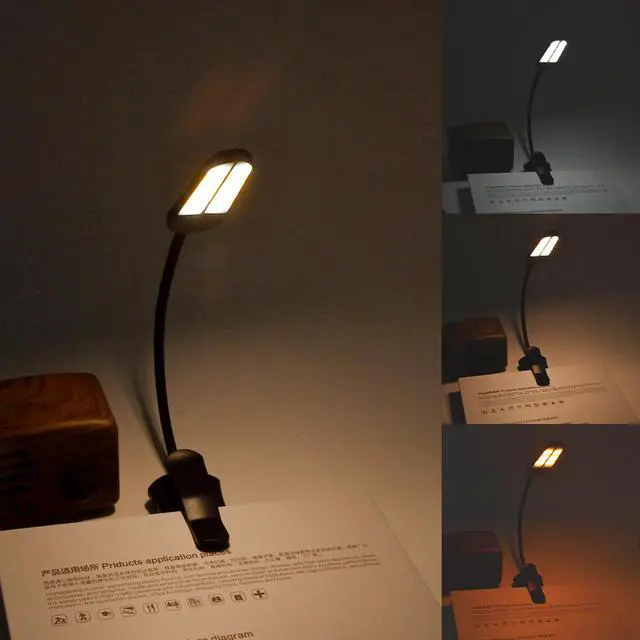 Alt view image 7 of 7 - Rechargeable Clip On Book Light, Portable Reading Light for Books in Bed, Book Lamp Eye Caring Booklight for Reading at Night, Bed Reading Lamp for Kids Adults