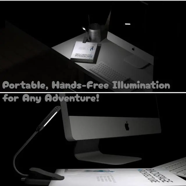 Alt view image 2 of 7 - Book Light, 12 LED USB Rechargeable Reading Lamp with 3-Level Brightness for Eye Protection - Ideal for Night Reading