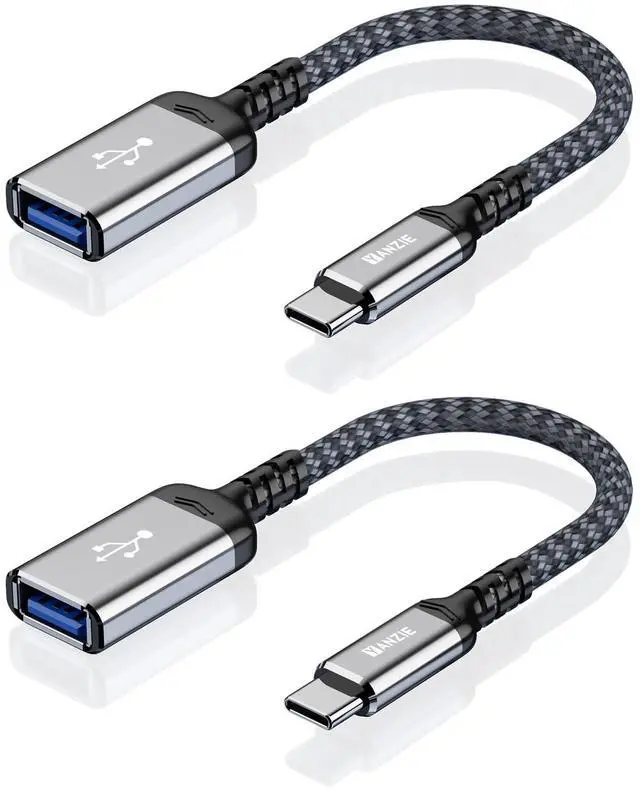 Main image of USB C Male to USB A Female Adapter 2-Pack, 5Gbps OTG Converter