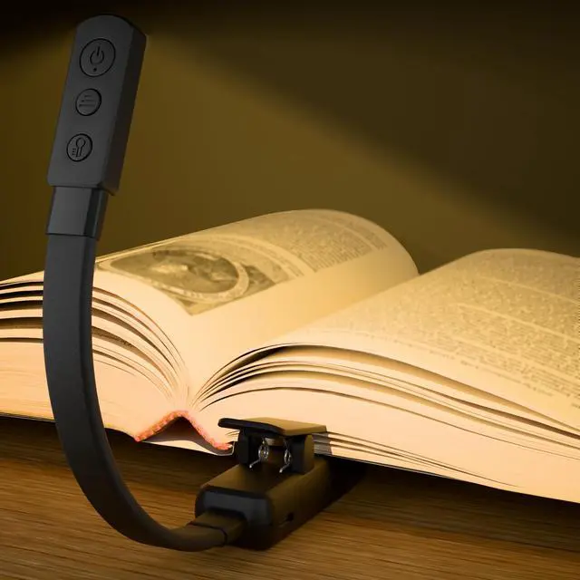 Main image of Book Lights for Reading at Night,Reading Light,Clip-On Led Reading Light with 3 Colors & Stepless Dimming,Portable and Ultra-Lightweight with Long Runtime (Black)