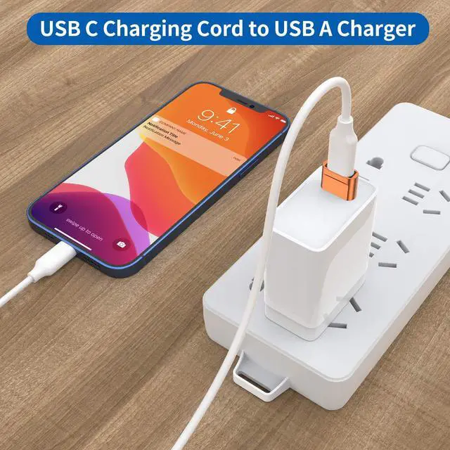 Alt view image 3 of 7 - USB C Female to USB Male Adapter (4-Pack),Type C to USB A Charger Cable Adapter for iPhone 11 12 13 14 15 Plus Pro Max,Samsung Galaxy Note 20 S24 S23 Ultra,iPad Air 4 5 Mini 6 AirPods,Google Pixel XL
