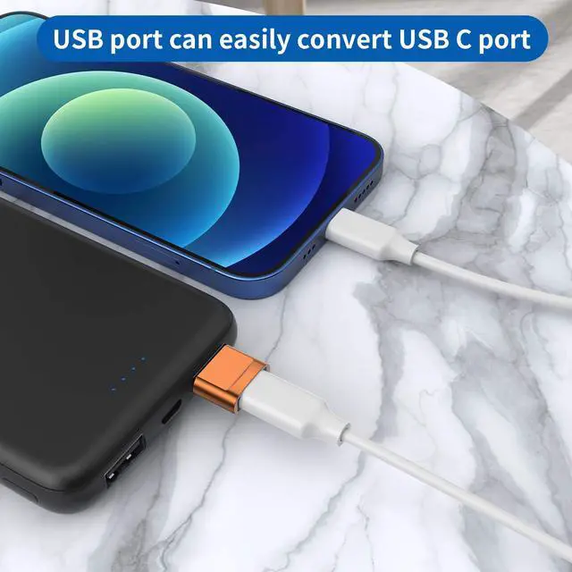 Alt view image 4 of 7 - USB C Female to USB Male Adapter (4-Pack),Type C to USB A Charger Cable Adapter for iPhone 11 12 13 14 15 Plus Pro Max,Samsung Galaxy Note 20 S24 S23 Ultra,iPad Air 4 5 Mini 6 AirPods,Google Pixel XL