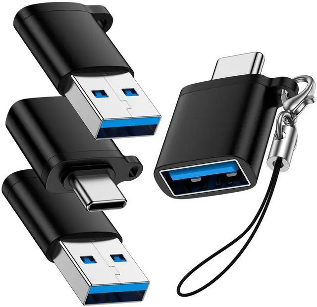 Main image of USB to USB C Adapter,USB C to USB Adapter Combo 4-Pack Type C Female to A Male Charger Converter for Samsung Galaxy A17 A16 A15 A37 S26 Ultra S25 S24 S23 S22 S21 S20 iPhone 17 Pro Max 17e 16 15 iPad