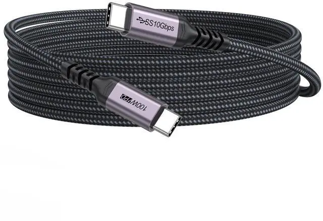 Main image of USB C 3.2 Gen 2 Cable 10ft Long, 4K@60Hz Video Monitor Display 10Gbps High Speed Data Transfer 100W Fast Charging Cord for PS5 Xbox Steam Deck iPhone 17 Galaxy S26 Laptop Monitor