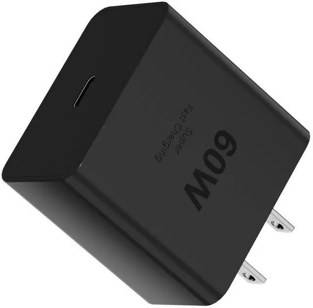 Main image of 60W PD Power Adapter-Low Standby USB-C Port Fast Charging Android Phone Charger Block for Samsung Galaxy S26 Ultra/S26/S26+/S25/S25 Ultra/S25+/S24 Ultra/S23 Ultra/S22, Black