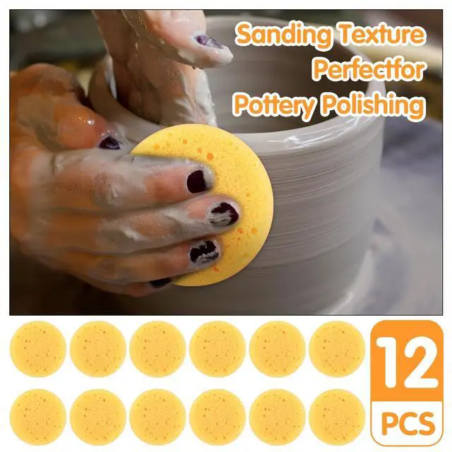 Alt view image 6 of 7 - 12PCS Kitchen Sponges for Washing Dishes Round Natural Cleaning Sponge,Cellulose Eco-Friendly No Odor, Dusting, Cleaning Bathroom, 7 * 7cm