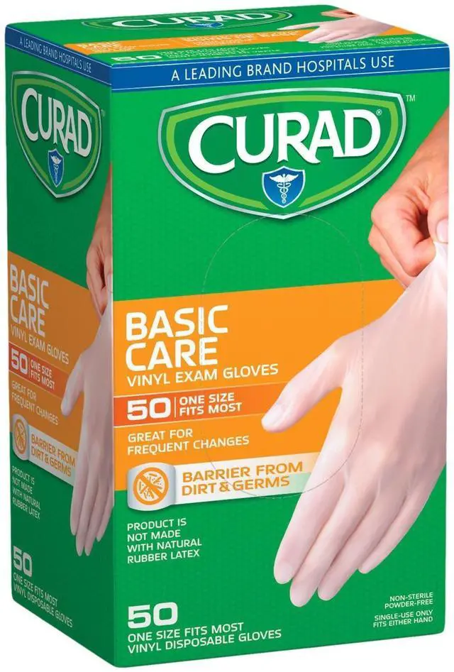 Main image of Powder-Free Vinyl Exam Gloves-50 ct