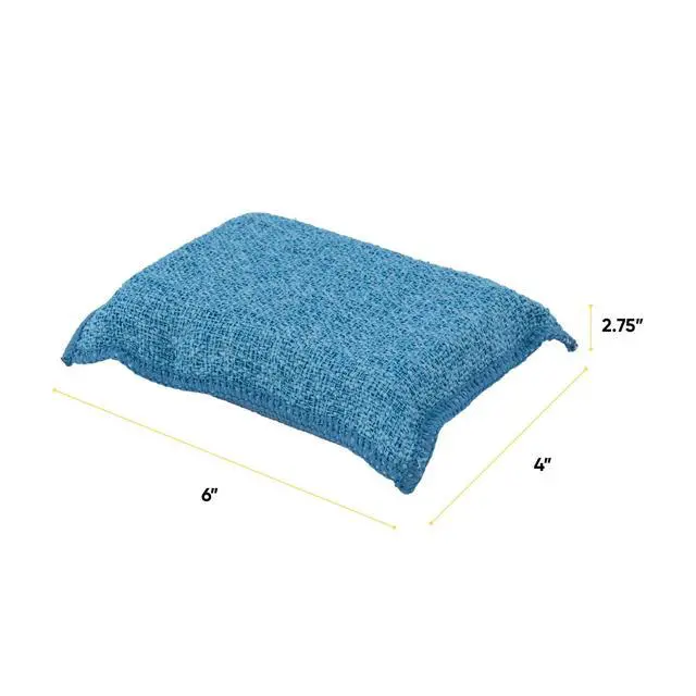 Alt view image 2 of 7 - Miracle Microfiber Scrubbing Sponge, Blue Extra Scrubbing Power Sponge for Kitchen, Sink, Pot, Pan and Dish Washing, Super Absorbent and Rapid Drying 6-Pack