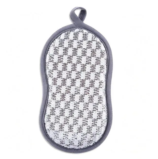 Main image of Dual-Sided Cleaning Sponge, Non-Scratch Kitchen Scrub Sponge, Reusable Scrubbing Pad for Dishes, Pots, Pans, Bathroom & Household Cleaning, Gray