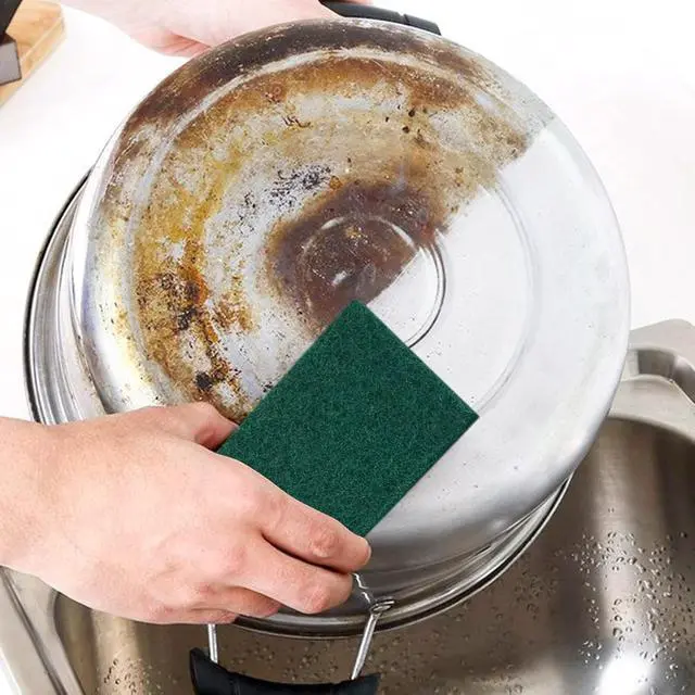 Alt view image 6 of 7 - Heavy Duty Scrub Sponge, Scratch Free Dual-Sided Dishwashing Sponge, Scouring Pad for Home Kitchen, Sink, Dish, Bathtub, Wall, 10 Pack