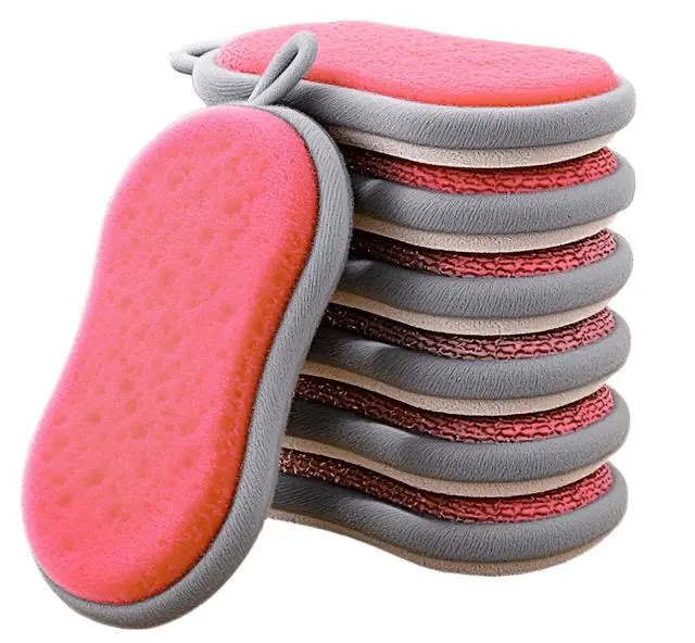 Main image of Multi-Purpose Kitchen Scrub & Microfiber Sponge Durable, Chemical-Free, Machine Washable, Tough Cleaning Power