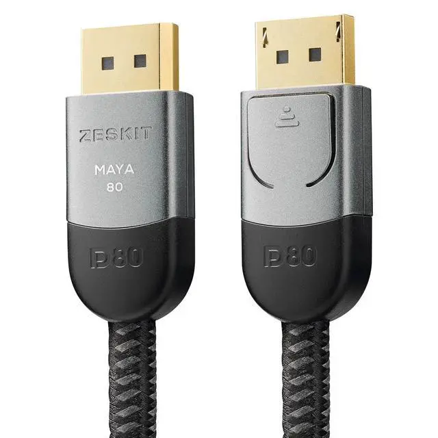 Alt view image 6 of 7 - Maya 80Gbps DisplayPort 2.1 Cable DP80 (5ft 1.5m)
