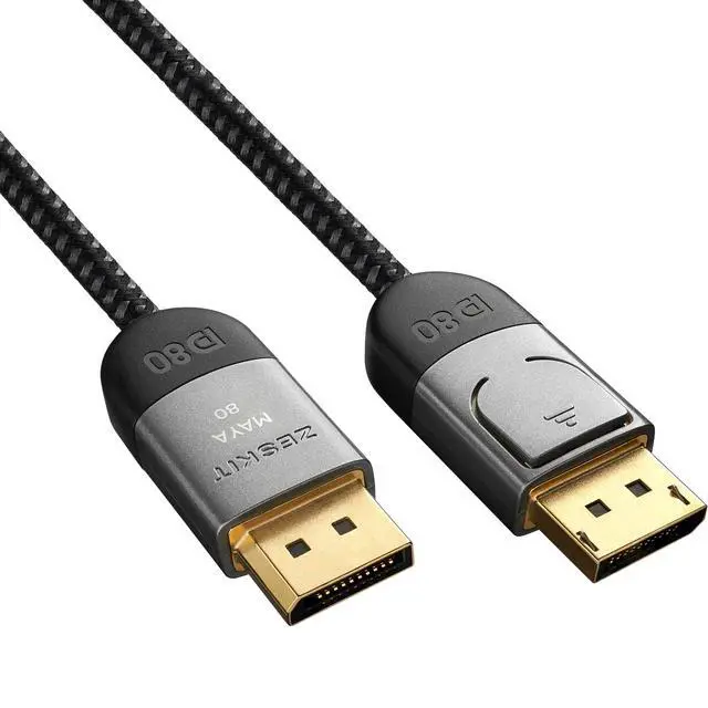 Alt view image 7 of 7 - Maya 80Gbps DisplayPort 2.1 Cable DP80 (3ft 1m)