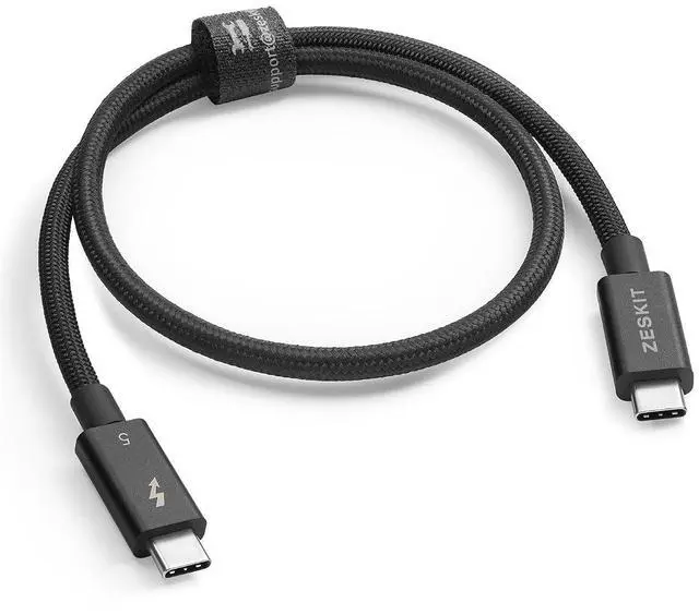 Alt view image 3 of 7 - Certified Thunderbolt 5 Cable 120Gbps 240W, 0.5m Braided