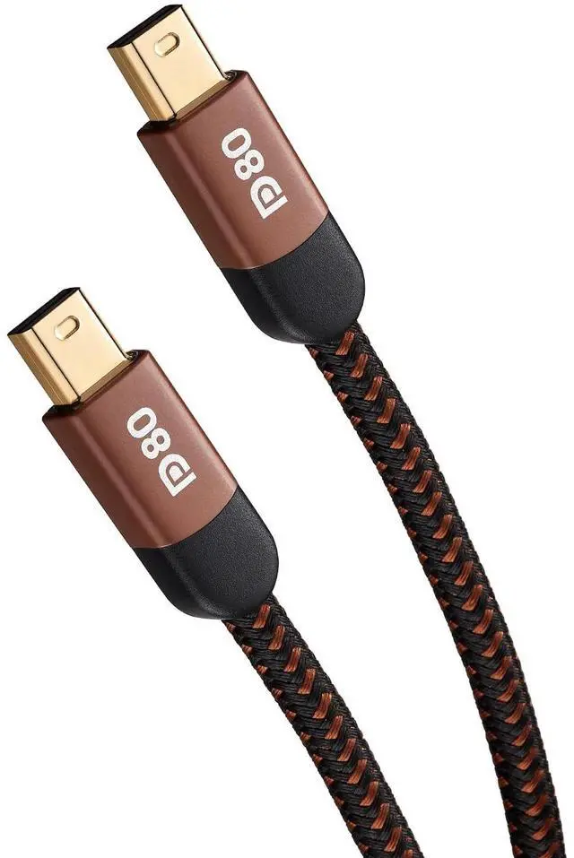 Main image of Mini DP to Mini DP Enhanced DisplayPort 2.1 Cable Certified DP80 80Gpbs, 3ft/1m