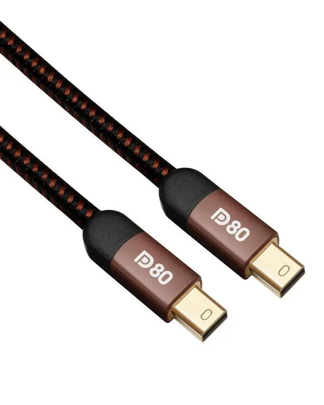 Alt view image 6 of 7 - Mini DP to Mini DP Enhanced DisplayPort 2.1 Cable Certified DP80 80Gpbs, 3ft/1m