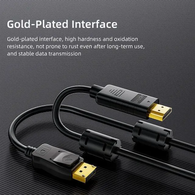 Alt view image 3 of 7 - Active DisplayPort to HDMI Cable 10ft 4K@60Hz, DP to HDMI Adapter with 2K@144Hz/1080P@144Hz for Monitor, PC, Laptop, TV, Projector